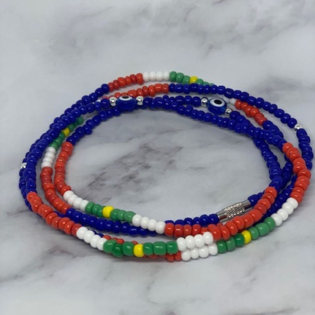 🇭🇹 Haitian Pride Waist Bead – Strength, Protection & Heritage 🧿