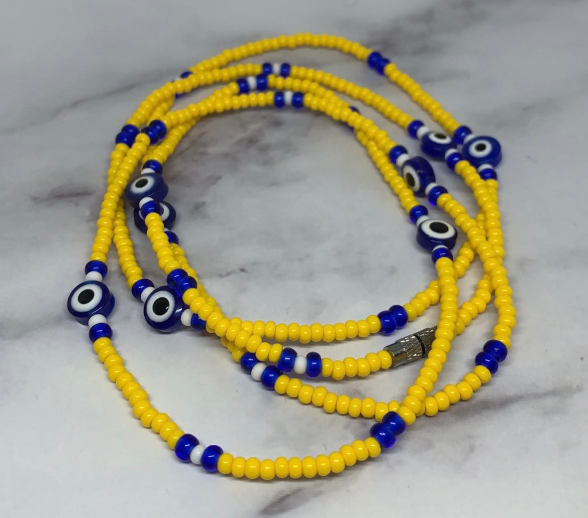 The Coastal Guardian Evil Eye Waistbead