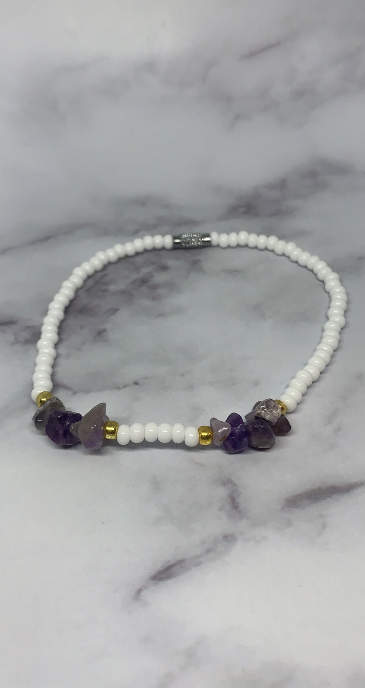 Amethyst Serenity Anklet